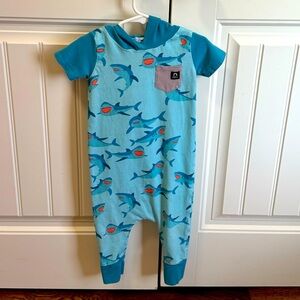 Rags to Raches Short Sleeve Romper with Hood